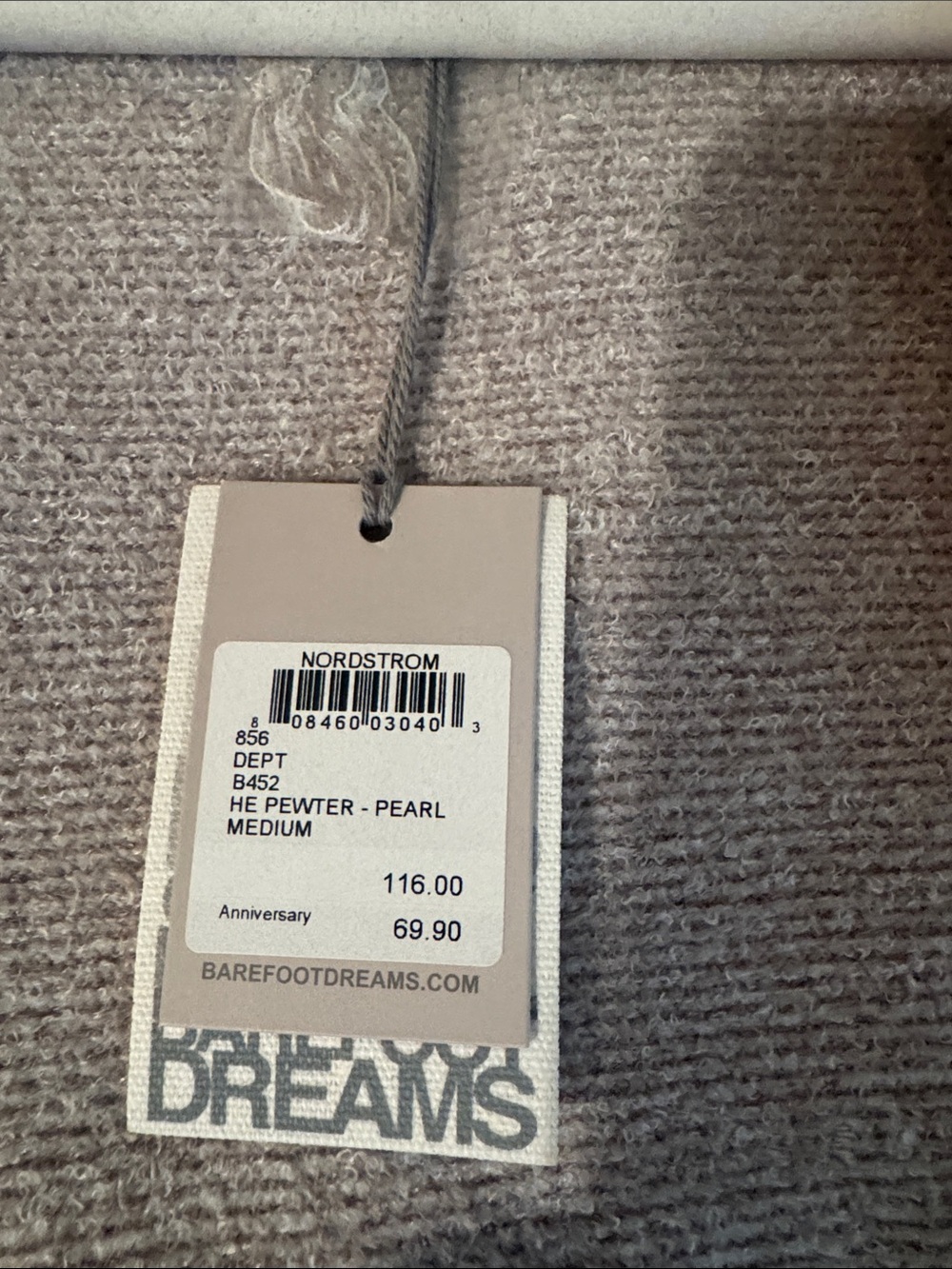 Barefoot Dreams Women's Open-Front Cardigan in Light Taupe - Picture 2 of 2